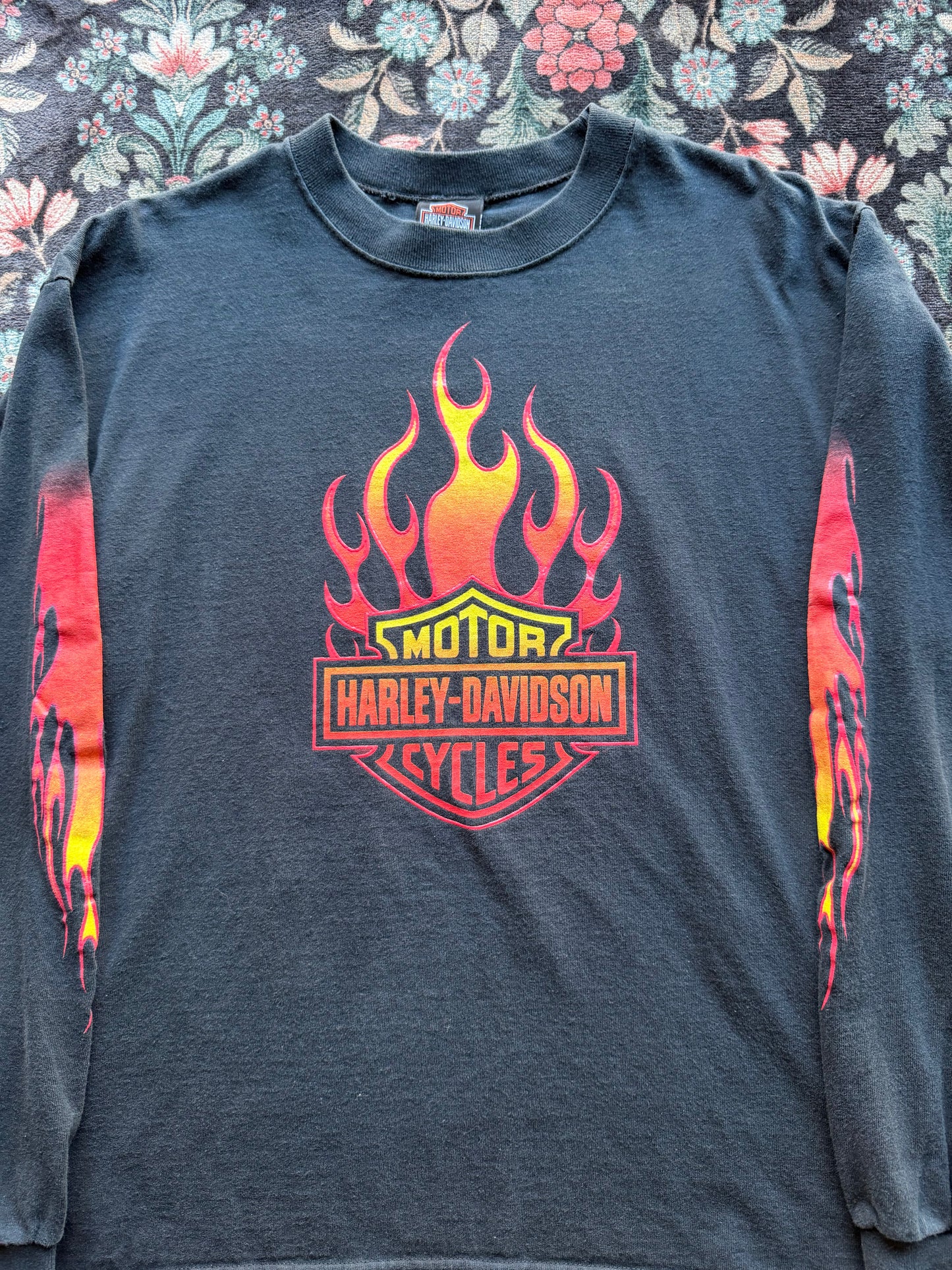 Harley Ombre Flame Shield Long Sleeve