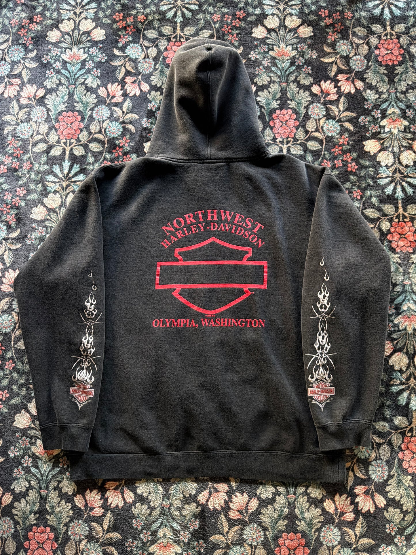 Harley Tribal Chrome Flame Hoodie