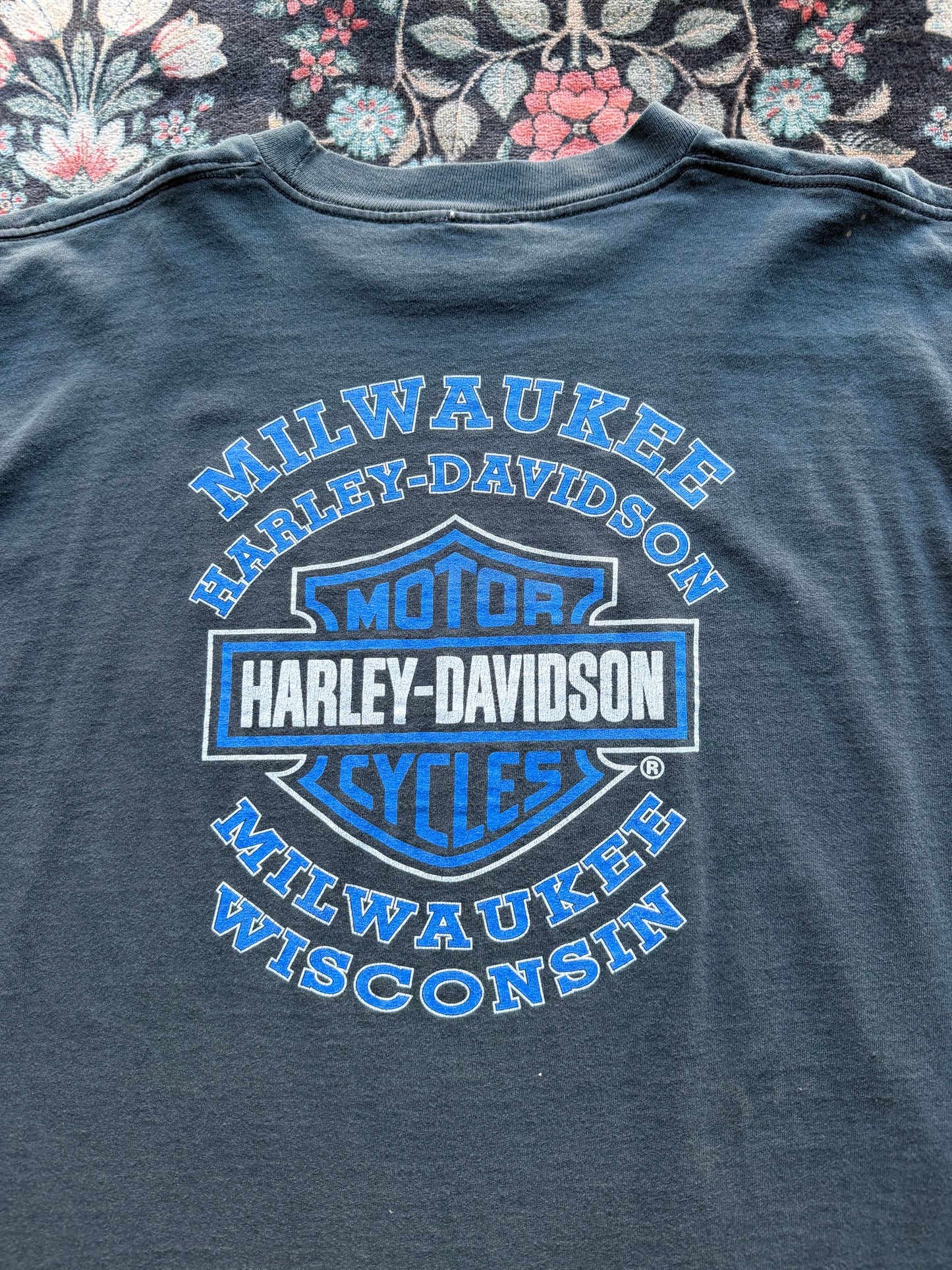 Harley Blue Flame Long Sleeve