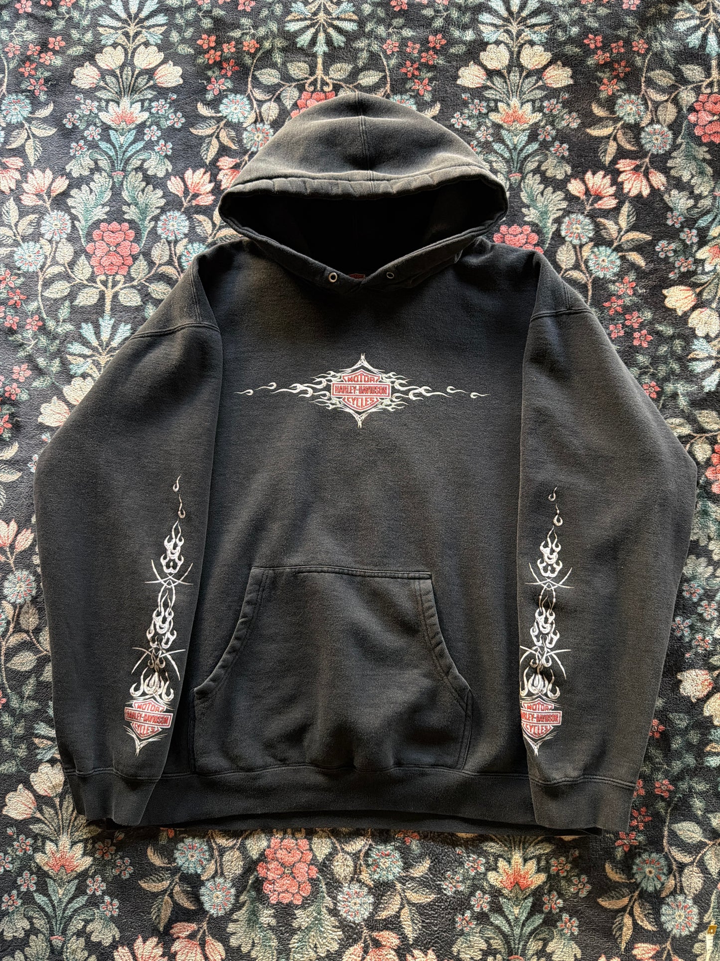Harley Tribal Chrome Flame Hoodie