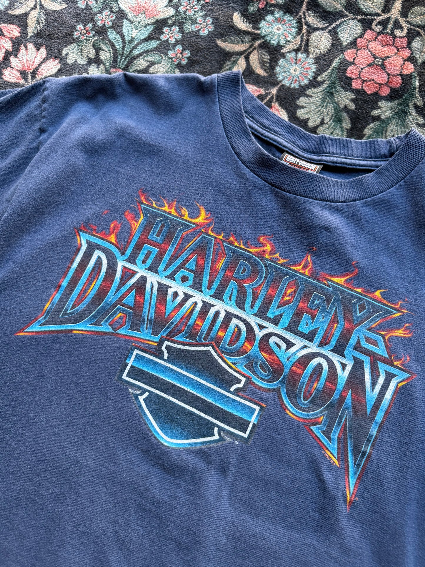 Flaming Harley Davidson