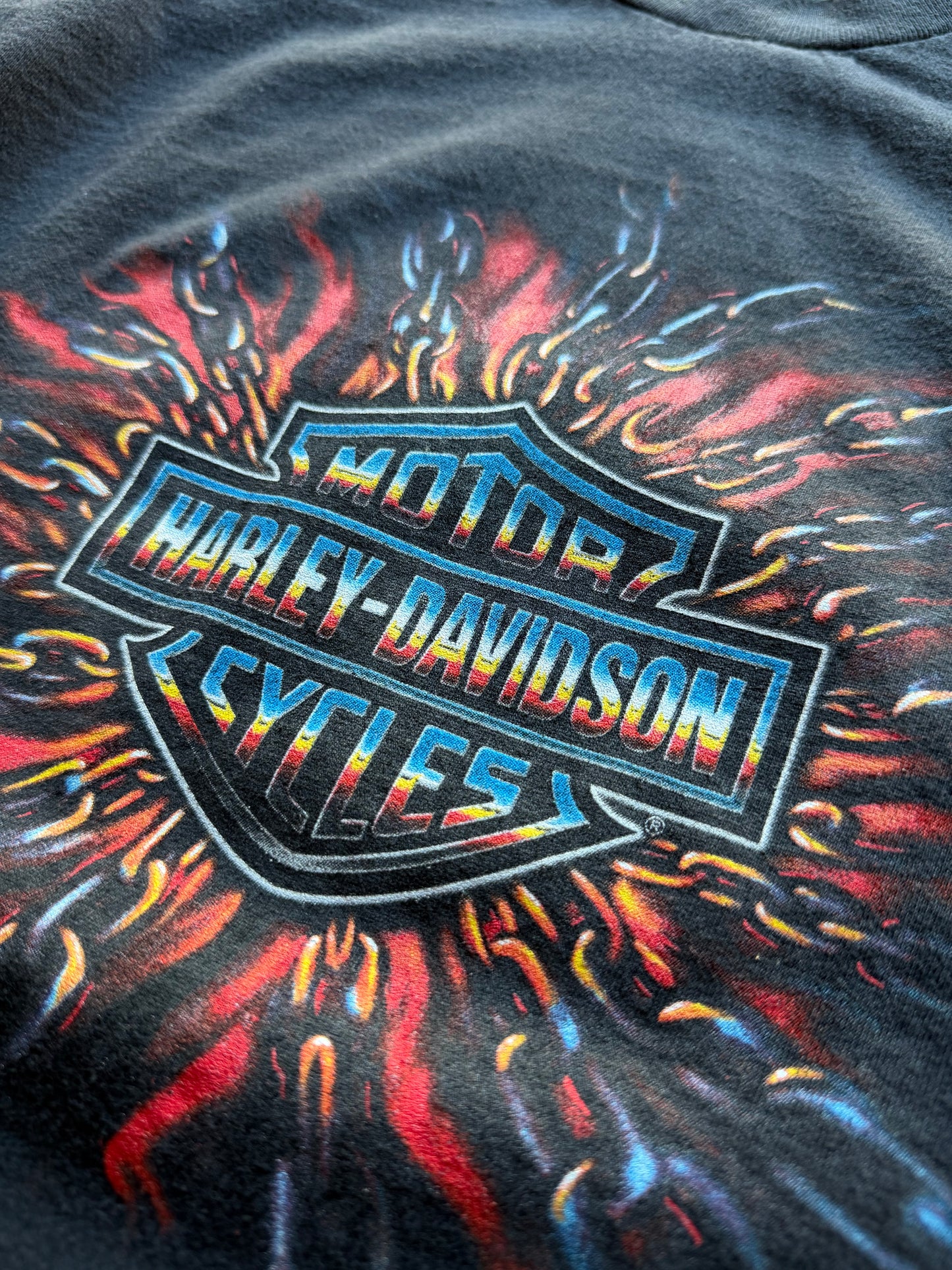 Harley Flaming Chains