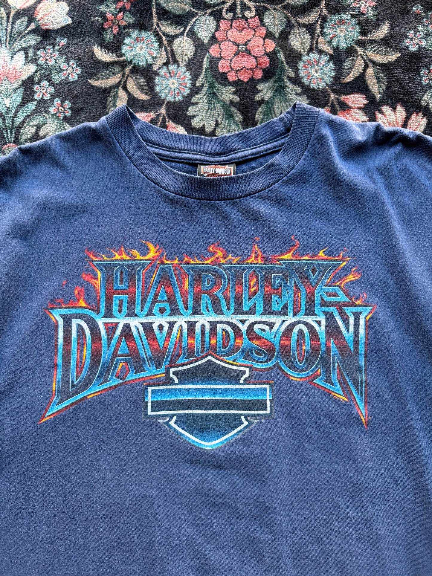 Flaming Harley Davidson