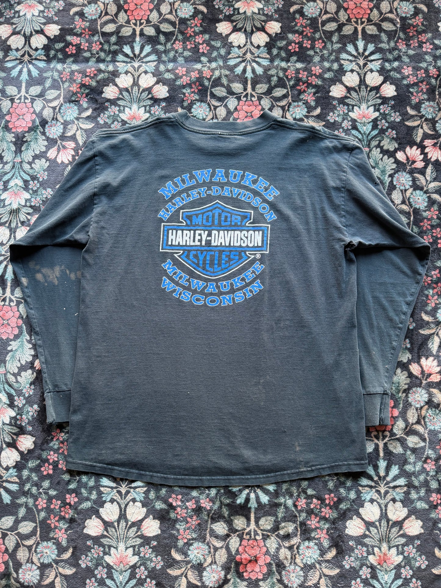 Harley Blue Flame Long Sleeve