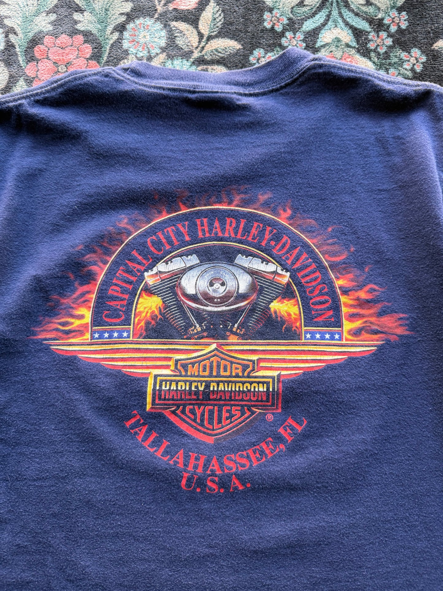 Flaming Harley Racing Style