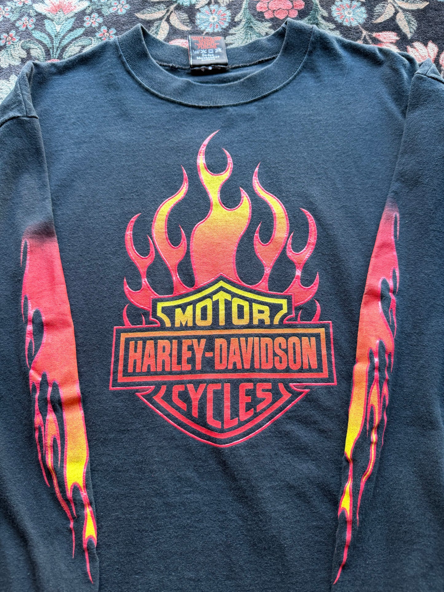 Harley Ombre Flame Shield Long Sleeve