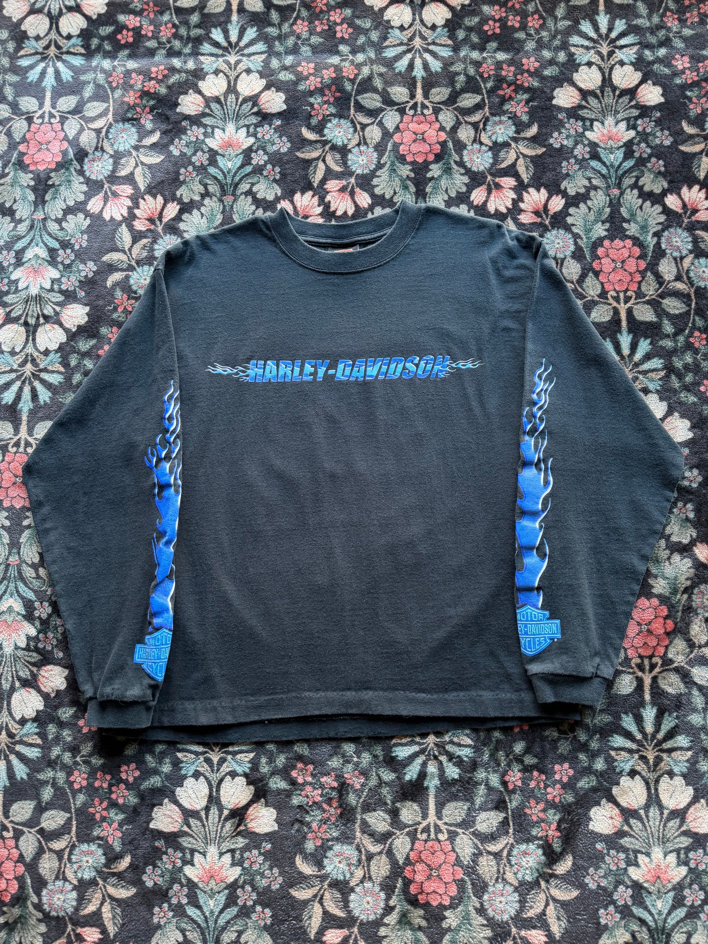 Harley Blue Flame Long Sleeve