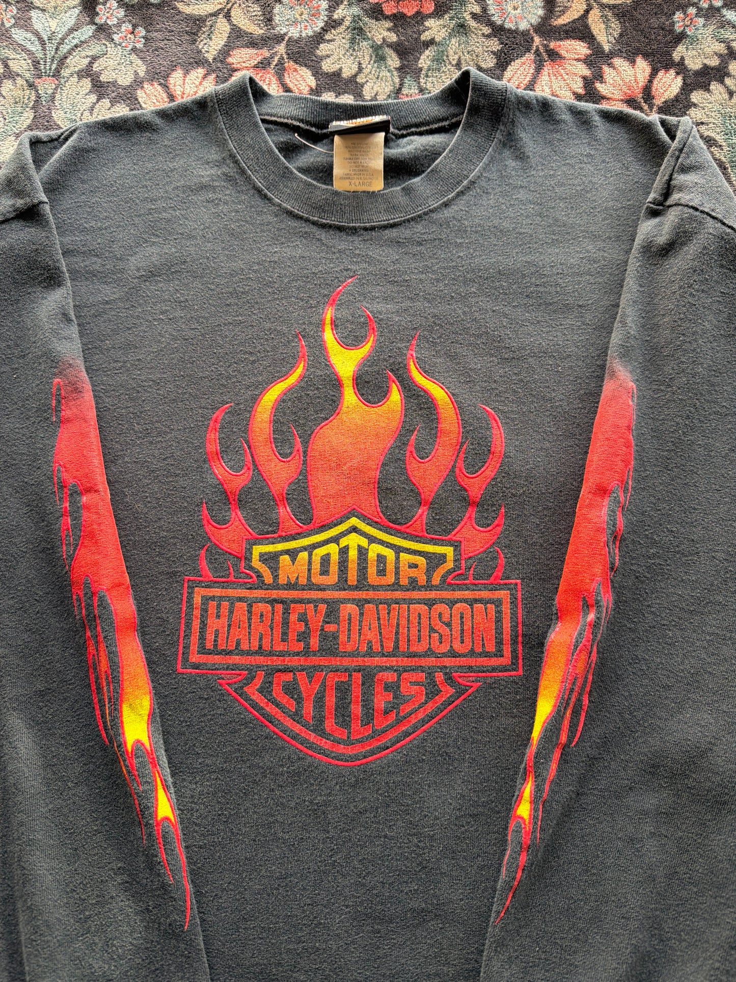 Harley Ombré Flame Shield Long Sleeve