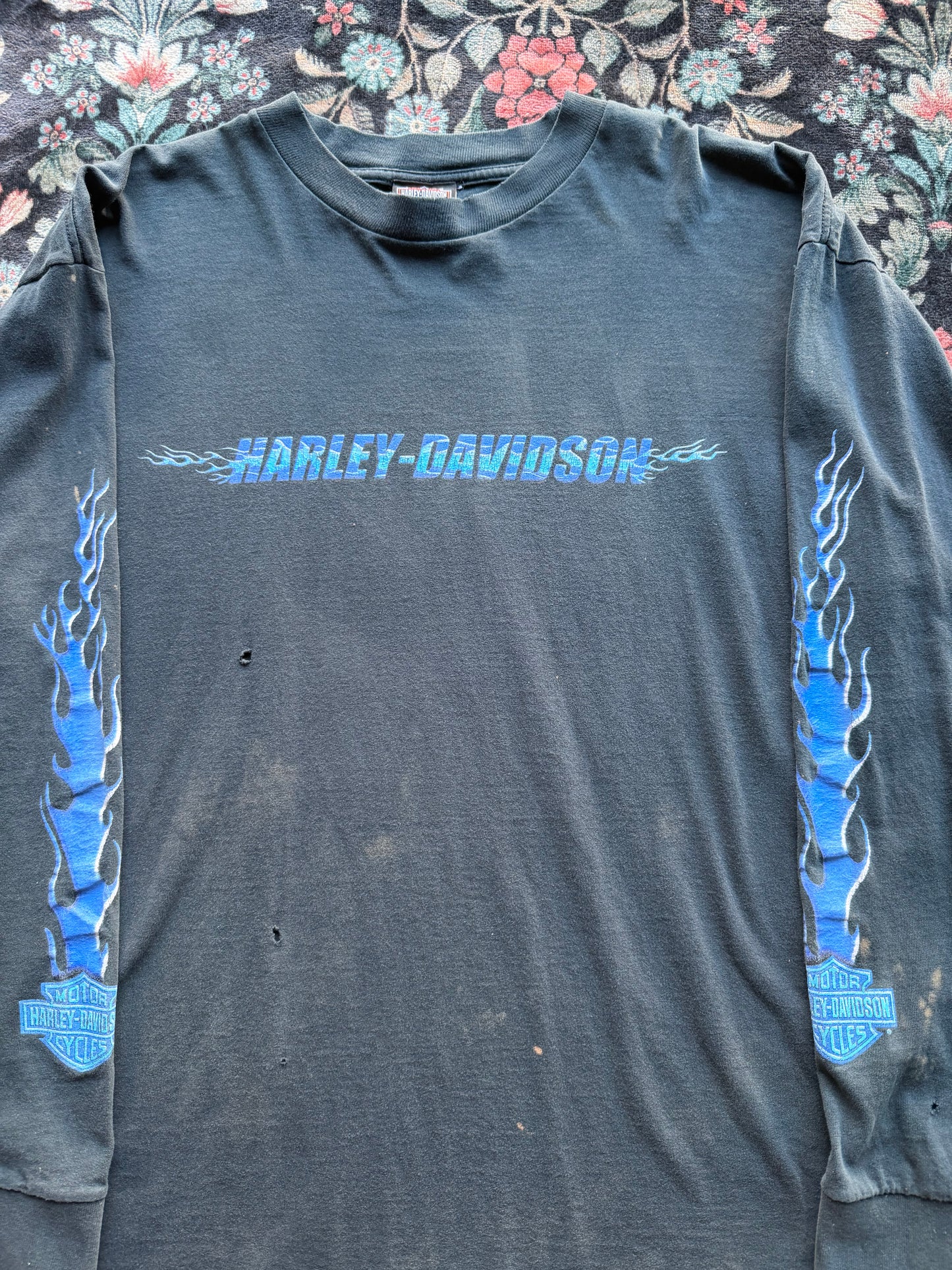Harley Blue Flame Long Sleeve