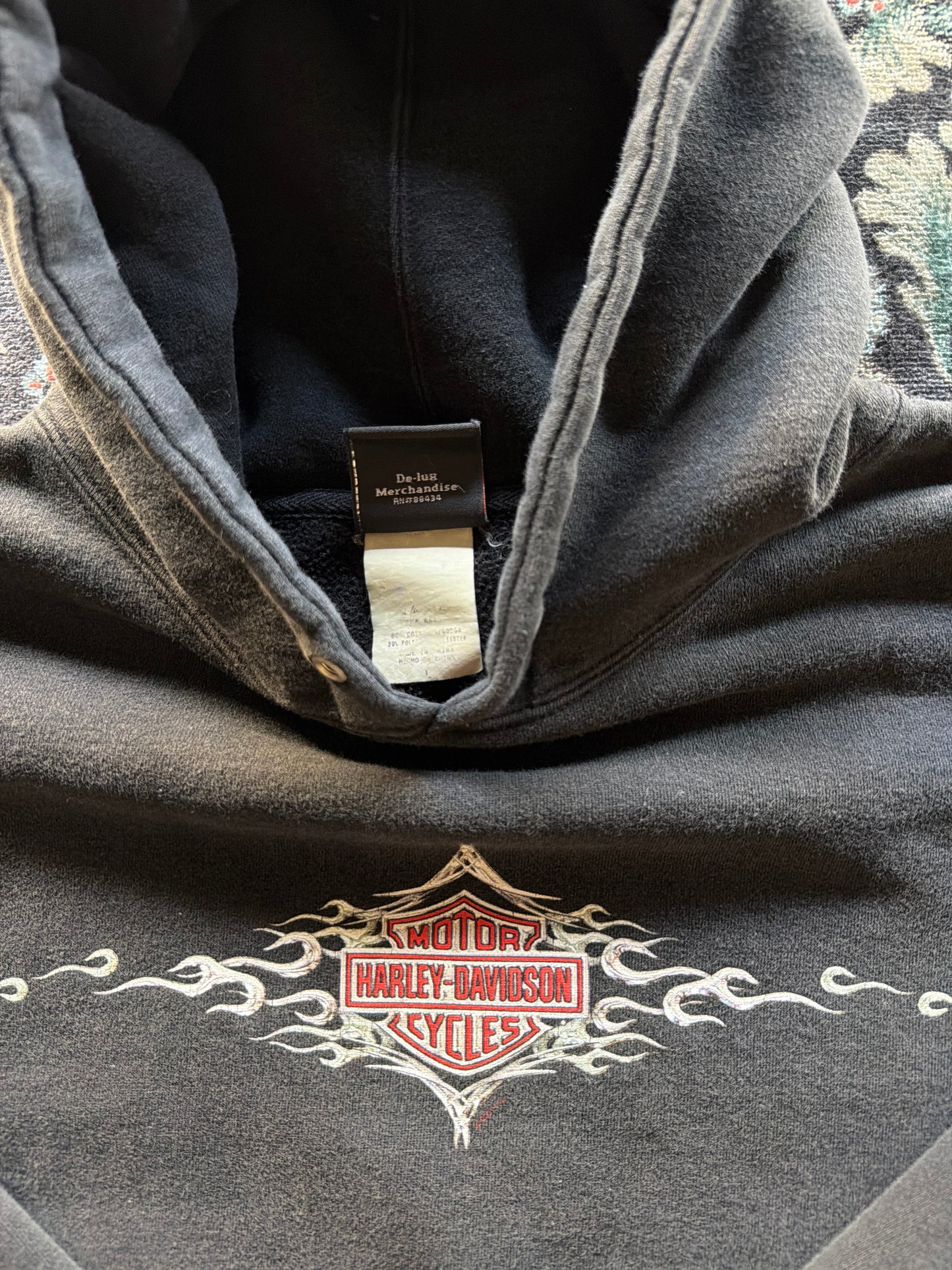 Harley Tribal Chrome Flame Hoodie