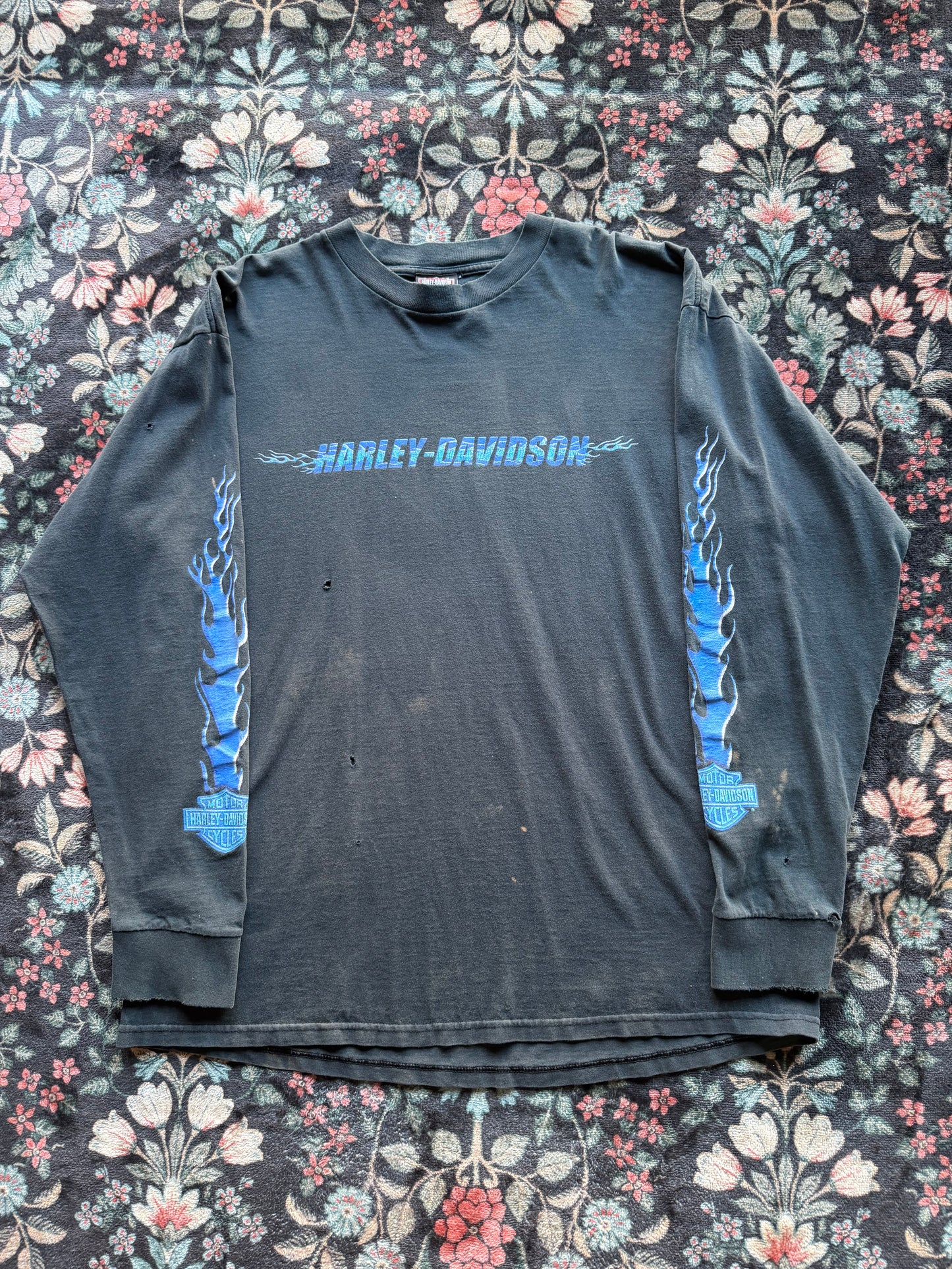 Harley Blue Flame Long Sleeve