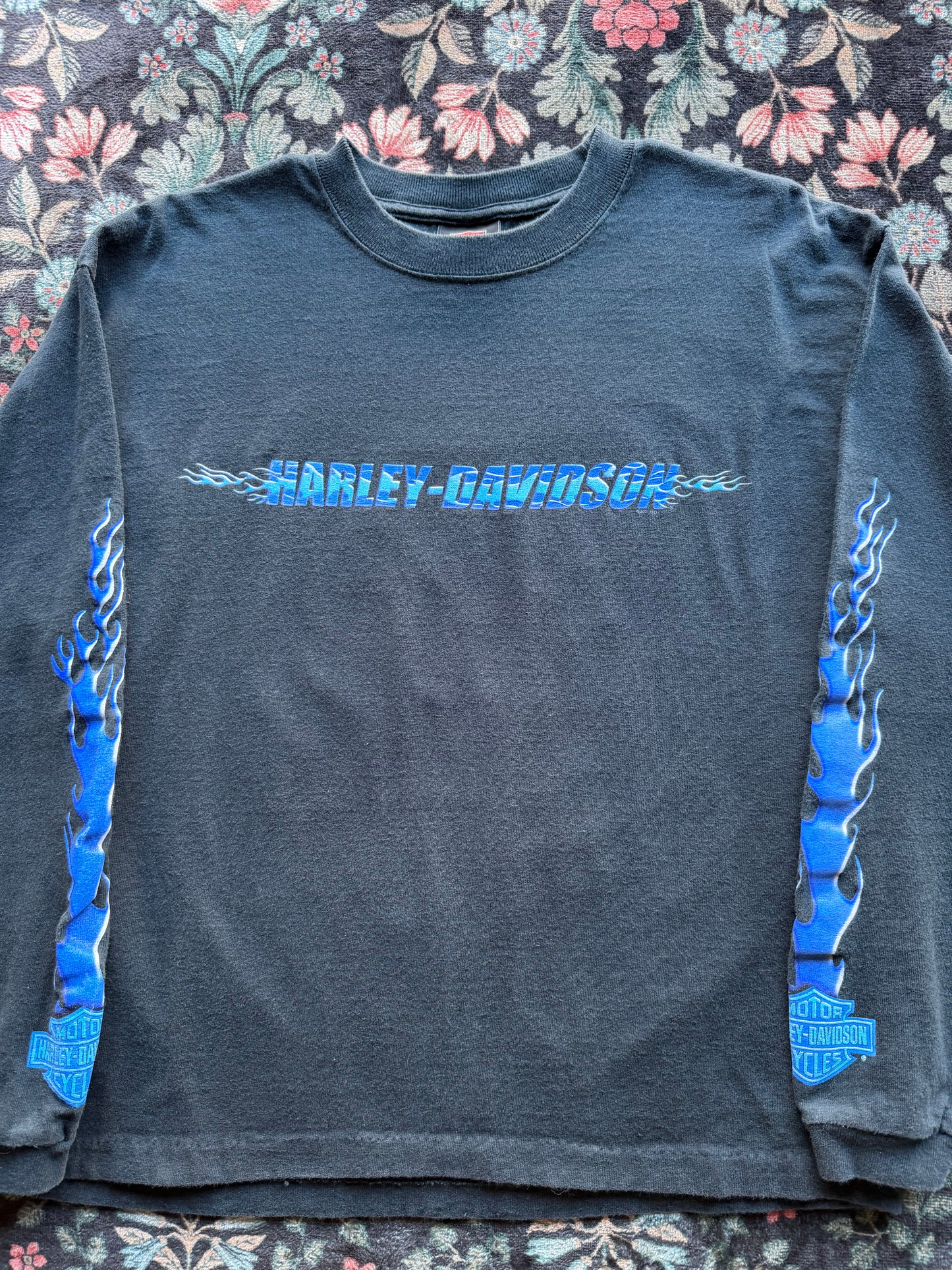 Harley Blue Flame Long Sleeve