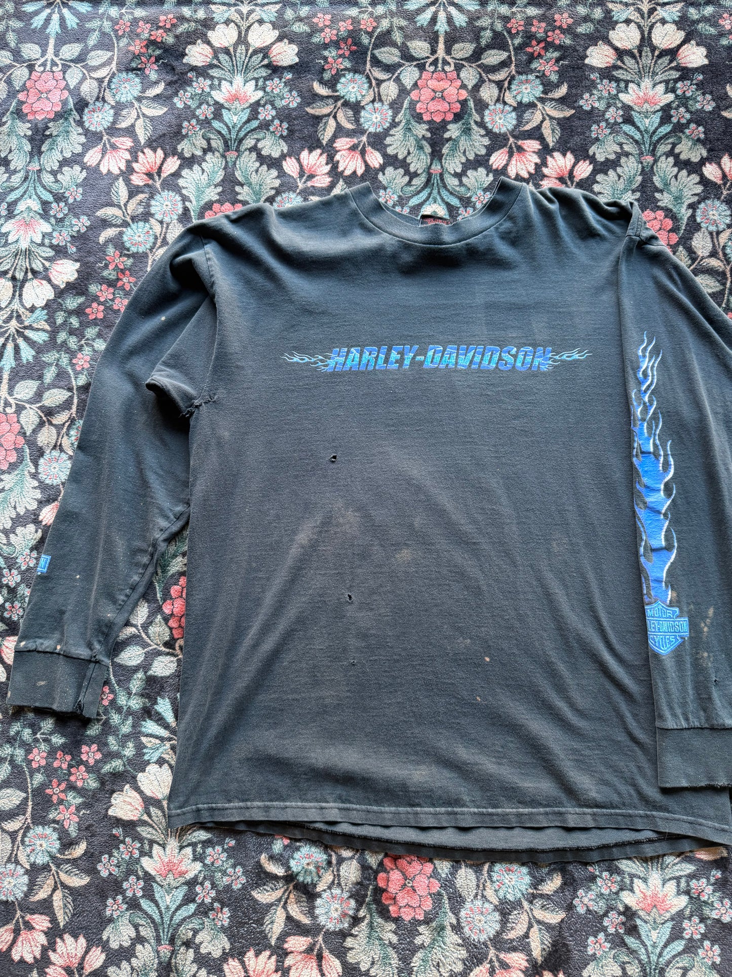 Harley Blue Flame Long Sleeve
