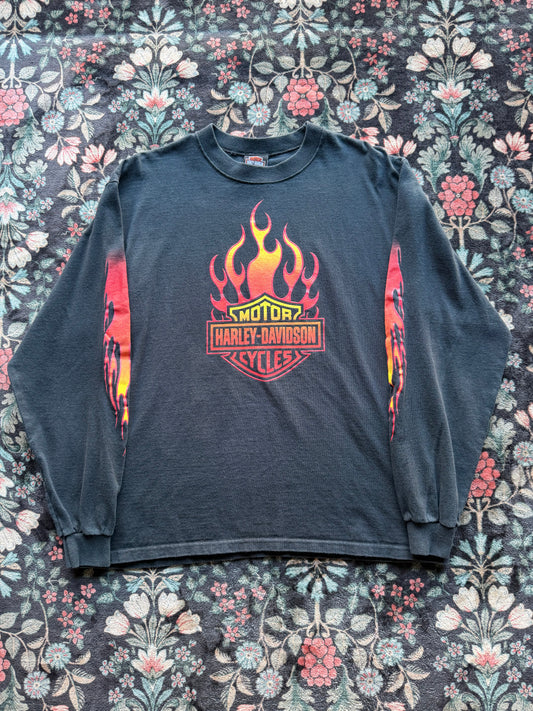 Harley Ombre Flame Shield Long Sleeve