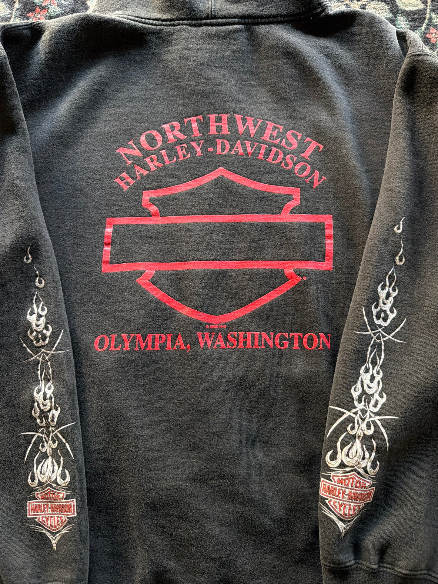 Harley Tribal Chrome Flame Hoodie