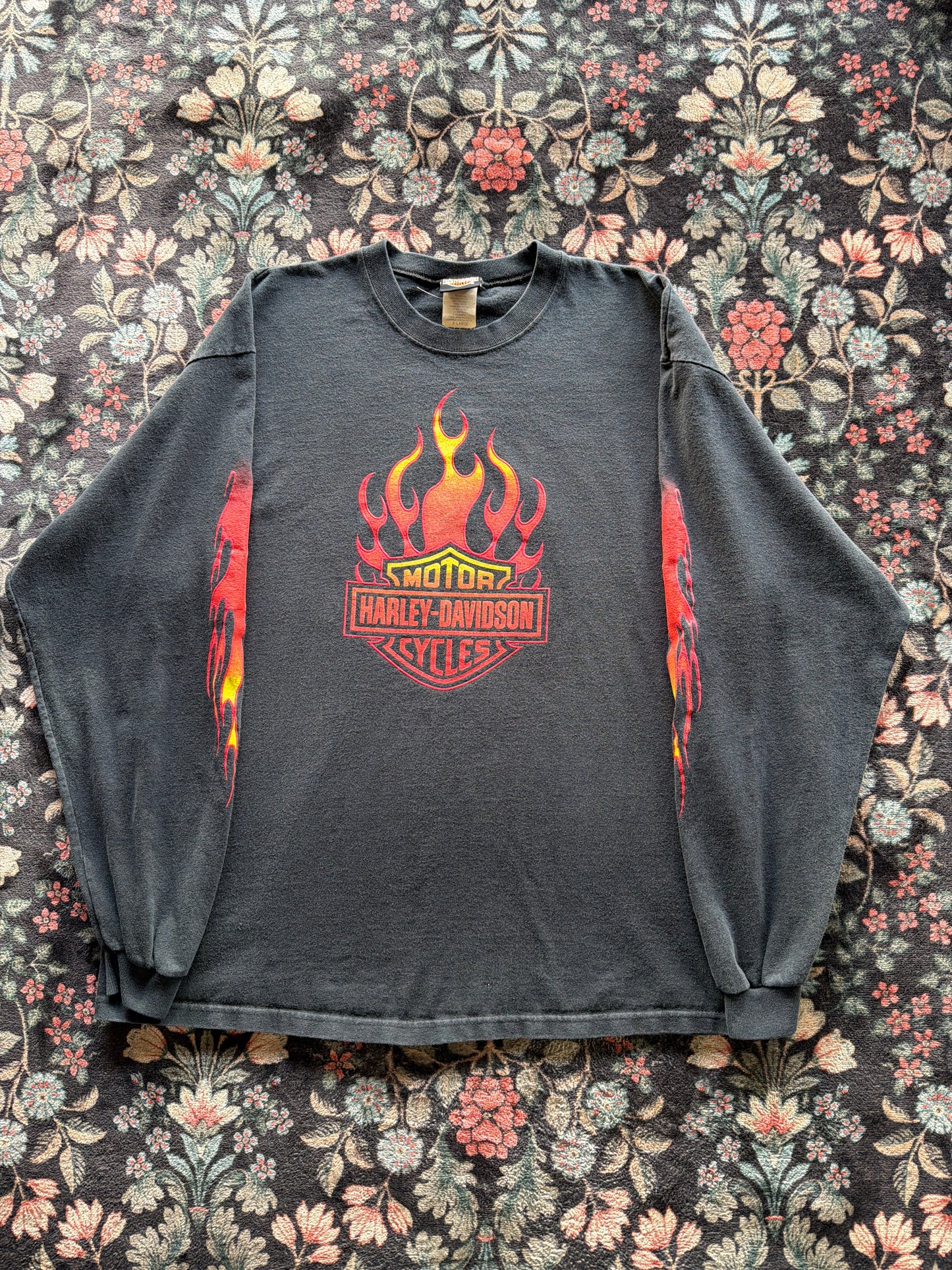 Harley Ombré Flame Shield Long Sleeve